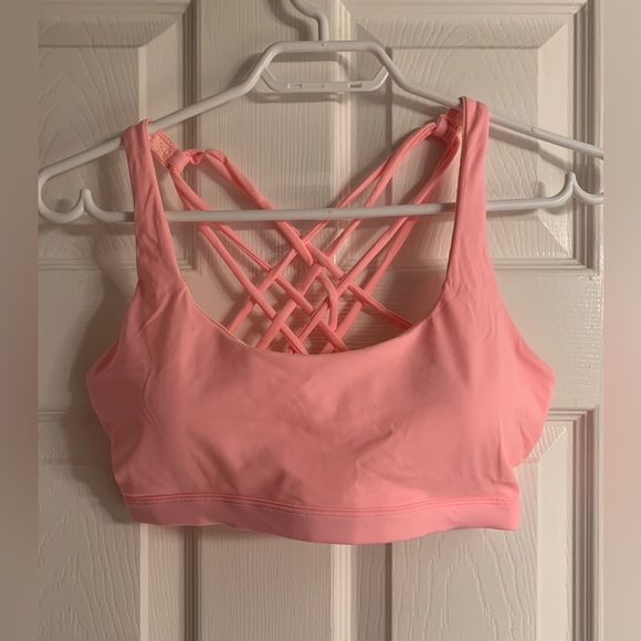 New Pink Exercise Strappy Bra - Picture 2 of 3